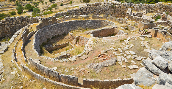 Grab in Mykene, Griechenland