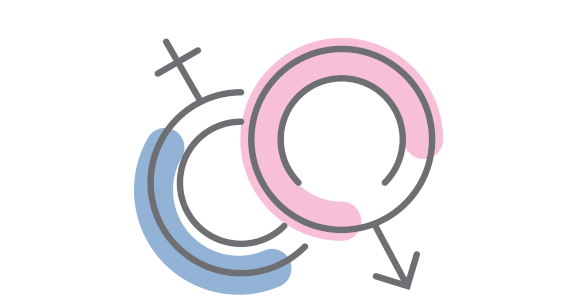 Grafik Symbol für männlich und weiblich