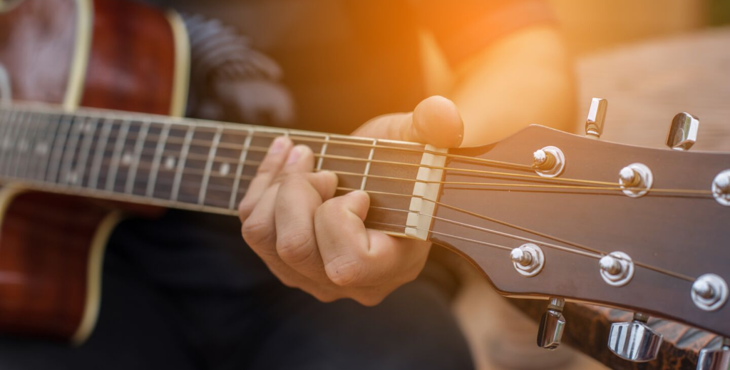 Nahaufnahme Gitarrenspieler