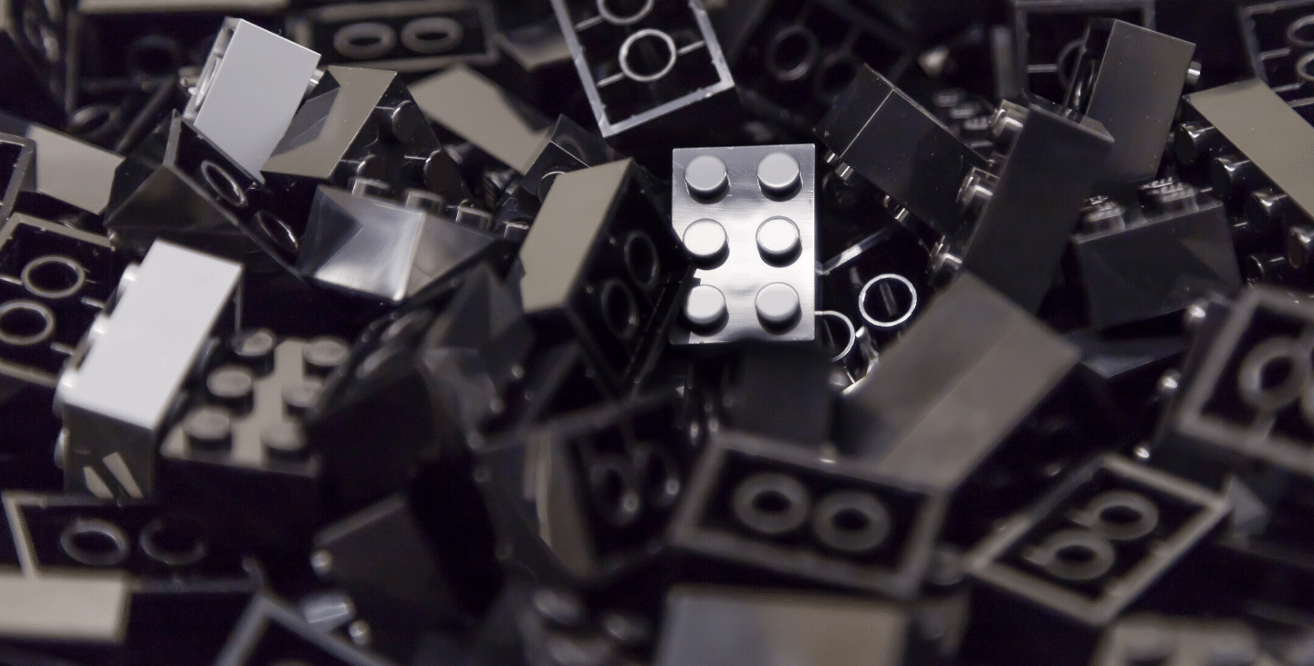 schwarze Legosteine