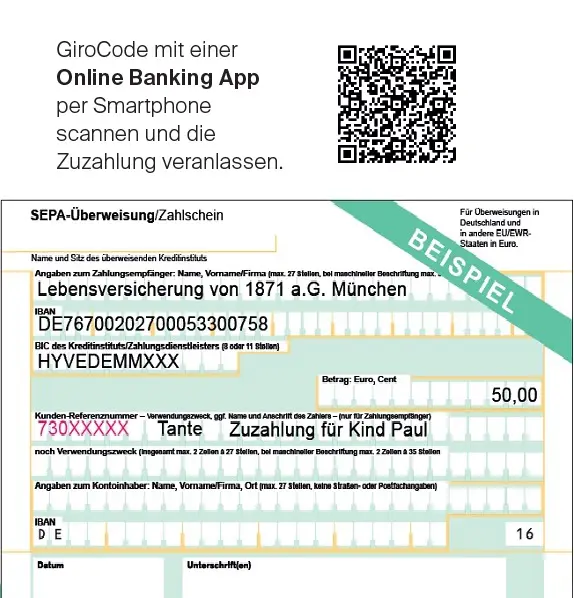 SEPA Formular LV 1871