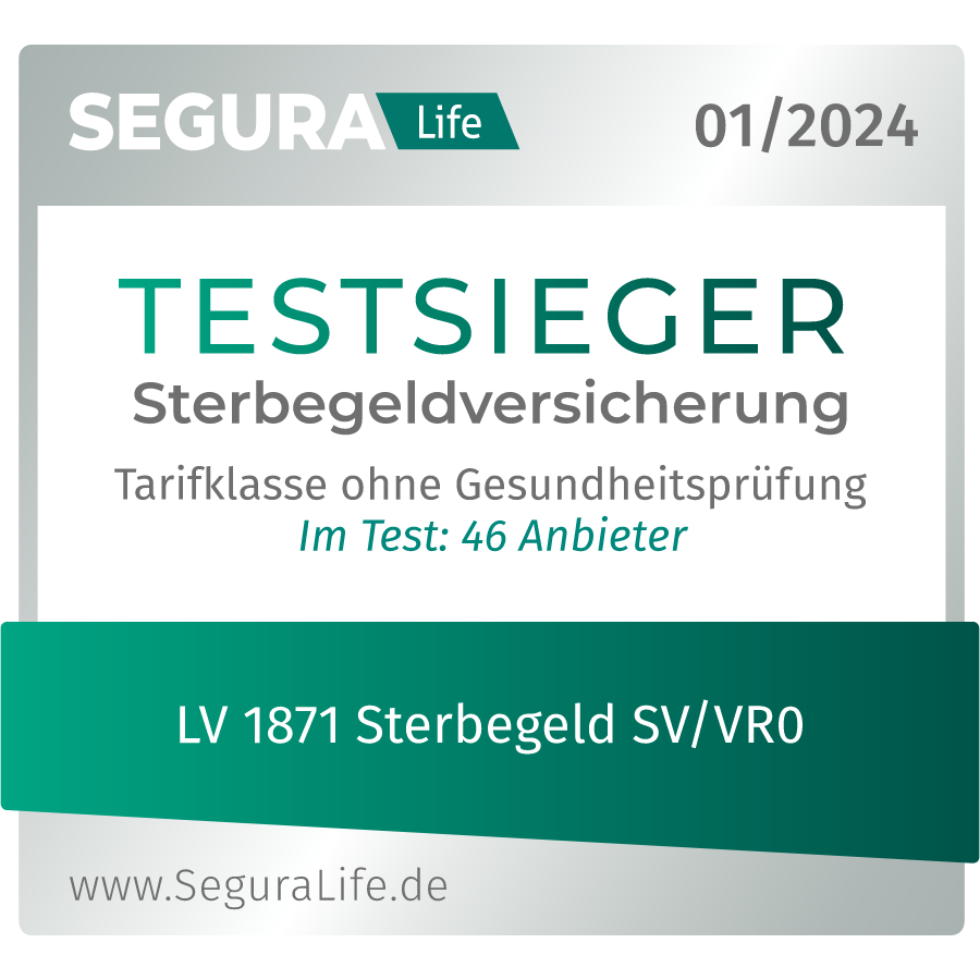 SeguraLife Siegel Sterbegeldversicherung Testsieger