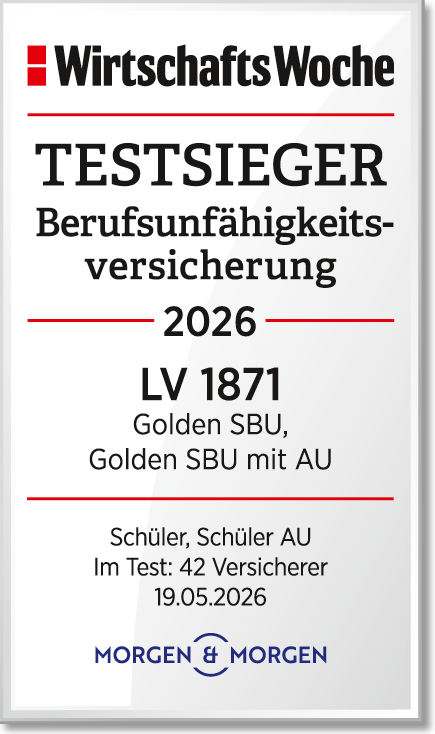 2wiwo_mm_bu_testsieger_versicherung_2026_lv_1871 - LV 1871 Siegel WirtschaftsWoche: Auszeichnung "Beste Berufsunfähigkeitsversicherungen" für LV 1871 Berufsunfähigkeitsversicherung