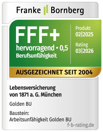 Qualitaetssiegel-03-2026-LV1871-AKS-LV-BU-Golden-BU-AU-FFF+_hoch - LV 1871 Siegel Franke & Bornberg: Berufsunfähigkeit - Hervorragend für LV 1871 Golden BU